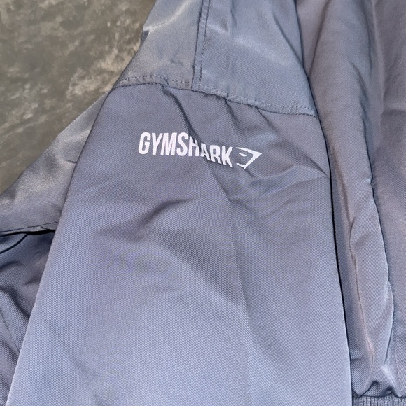 🎯NWOT Gymshark Lo Bomber Jacket Steel Blue Size Small - Picture 12 of 12